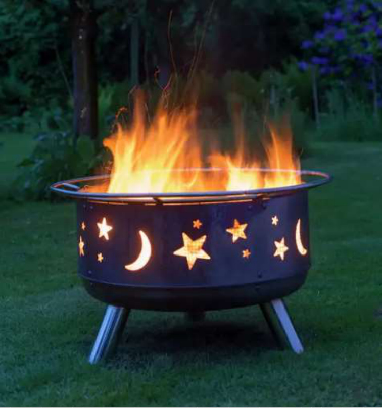 Decorative wood burning fire pit